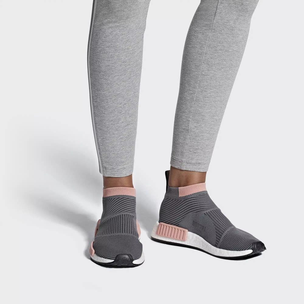 Adidas NMD CS1 Primeknit Tenis Grises Para Mujer (MX-86144)